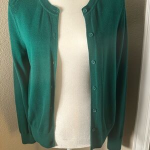 Cardigan in Emerald Green by Banana Republic
